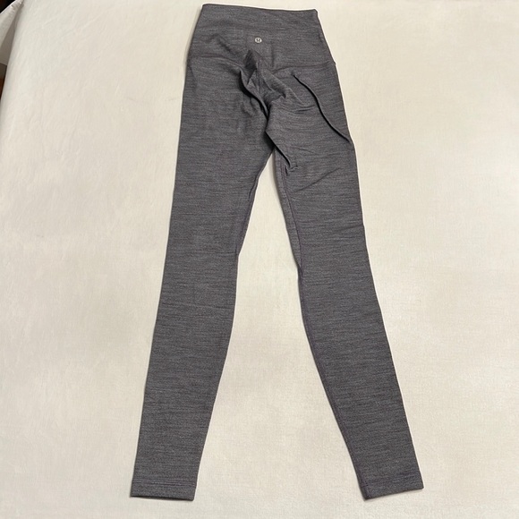 40. Lululemon Align Pant II Mini Heathered Herringbone Heathered Black White - Picture 2 of 4